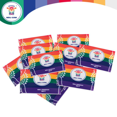 Barevný prášek Sada 10x 100g Holi Cow 27334 ~ 6