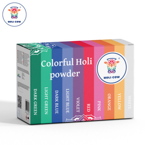 Barevný prášek Sada 10x 100g Holi Cow 27334 ~ 7
