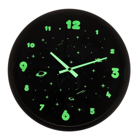 Hodiny svítící ve tmě Vesmír 29 cm ~ 3