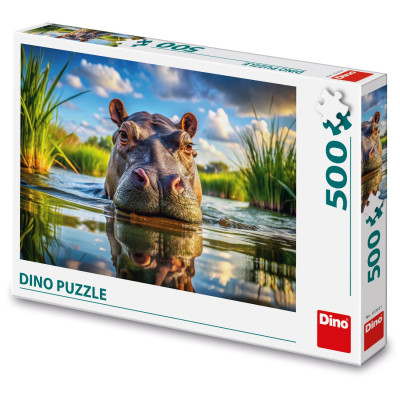 Dino Puzzle Roztomilý hroch 500 dílků