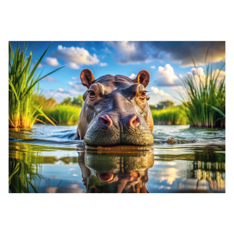 Dino Puzzle Roztomilý hroch 500 dílků ~ 2