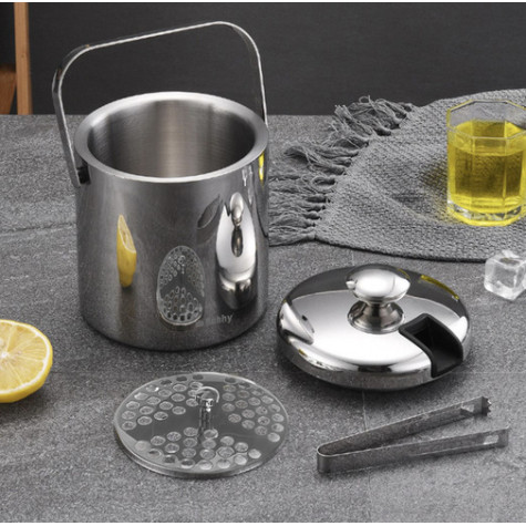 Nádoba na led 1,3 l se lžičkou a kleštěmi nerez Ruhhy 28171 ~ 9