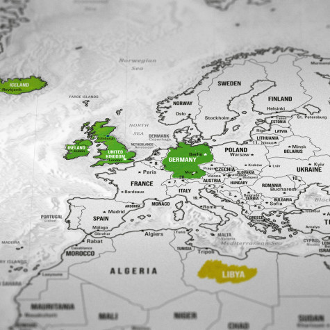 Stírací mapa světa XXL Blanc edition - stříbrná ~ 6