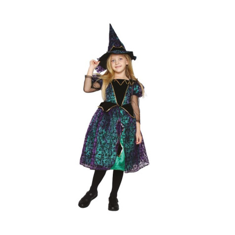 Albi Kostým dětský Čarodějka zeleno-černá vel. 3-4 roky ~ 1