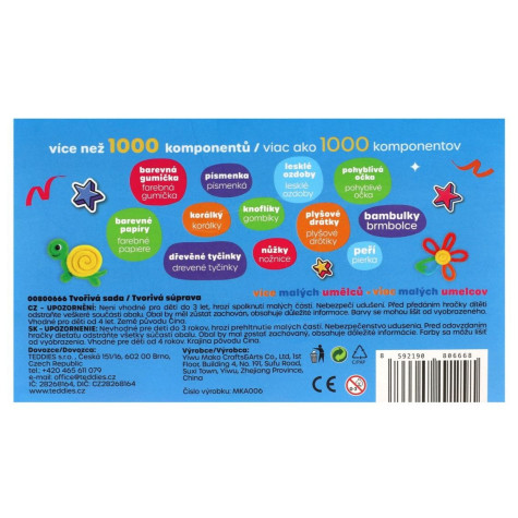 Teddies Created Tvořivá sada v plastovém boxu 26x12cm ~ 11