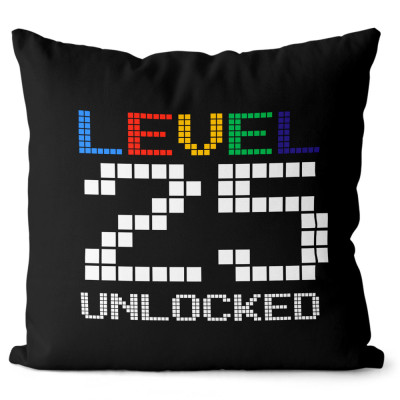 Polštář 40 x 40 cm - Level 25 Unlocked