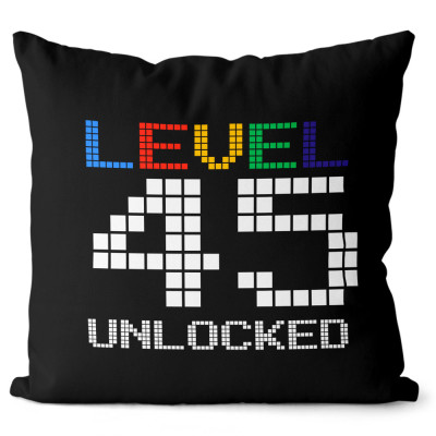 Polštář 40 x 40 cm - Level 45 Unlocked