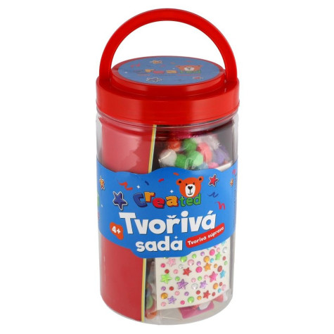 Teddies Created Tvořivá sada v plastové dóze 12x21cm ~ 6