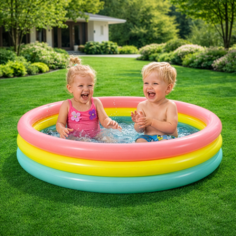 Intex 57412 Nafukovací dětský bazén pastelový 114x25cm ~ 4