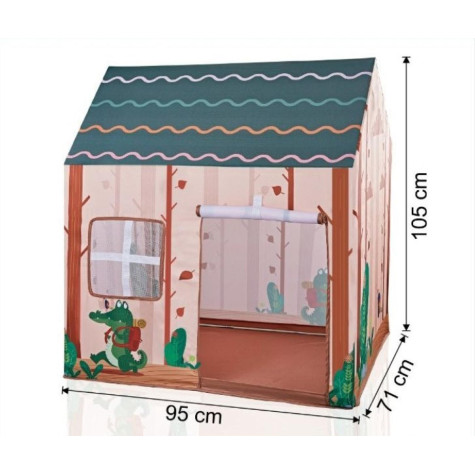 Dětský stan na hraní 95x71x105cm hnědý ~ 4