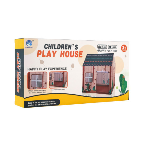 Dětský stan na hraní 95x71x105cm hnědý ~ 5