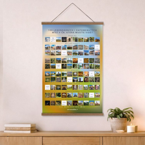 Albi Stírací plakát 100 legendárních i zapomenutých míst v ČR ~ 1