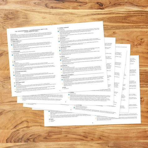 Albi Stírací plakát 100 legendárních i zapomenutých míst v ČR ~ 2