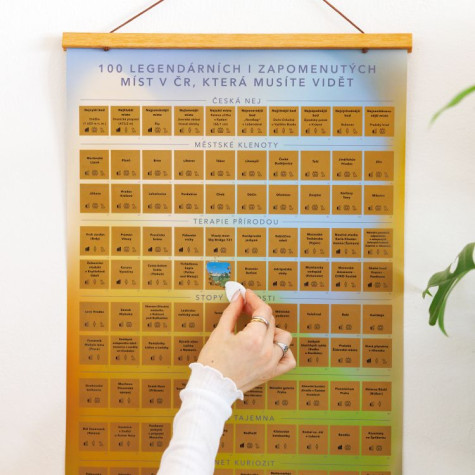 Albi Stírací plakát 100 legendárních i zapomenutých míst v ČR ~ 3