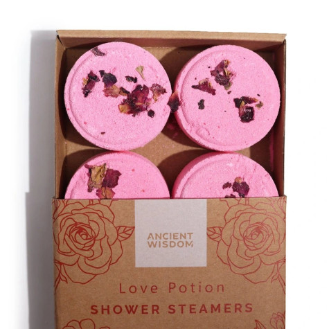 Povzbuzující aromaterapie do sprchy 4ks - Lektvar lásky (růžová) ~ 1
