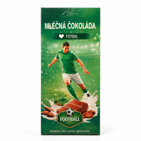 Dárková mléčná čokoláda 100 g - Fotbal ~ 1