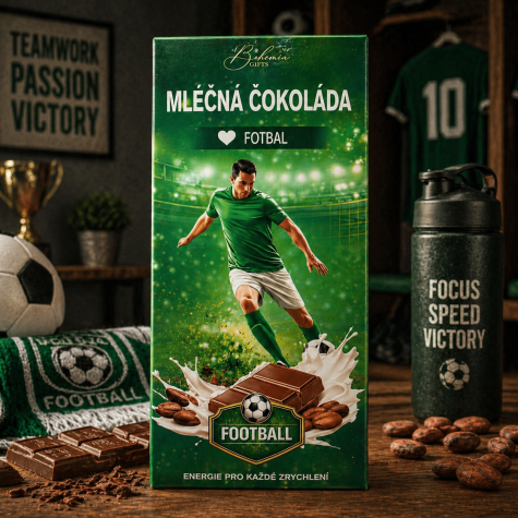 Dárková mléčná čokoláda 100 g - Fotbal ~ 2