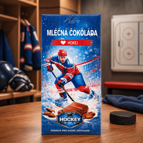Dárková mléčná čokoláda 100 g - Hokej ~ 2
