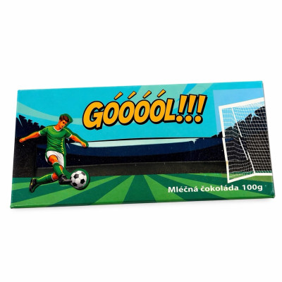Dárková interaktivní čokoláda 100 g - Žiju fotbalem