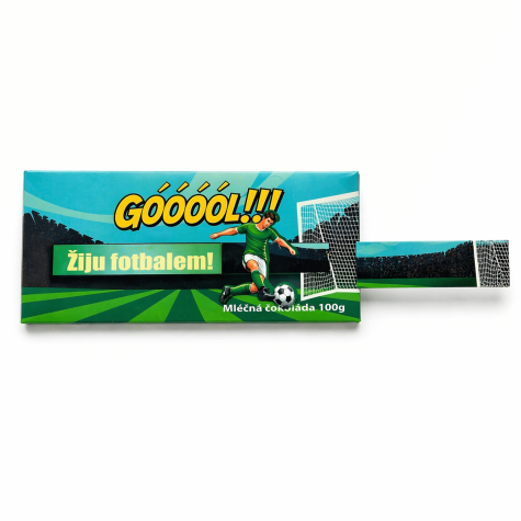 Dárková interaktivní čokoláda 100 g - Žiju fotbalem ~ 2