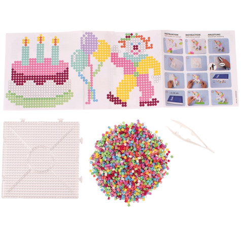 Playbox Zažehlovací korálky 12.000 ks Happy mix v plastovém kufříku ~ 2