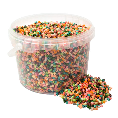Playbox Zažehlovací korálky 20 000 ks v kbelíku - mellow pastel ~ 1