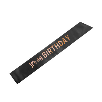 Narozeninová šerpa It's my birthday černá