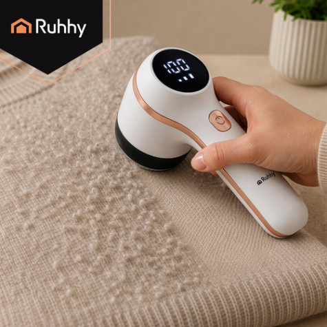 Elektrický bezdrátový odstraňovač žmolků bílý Ruhhy 27131 ~ 2