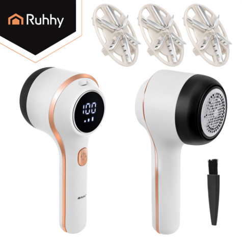 Elektrický bezdrátový odstraňovač žmolků bílý Ruhhy 27131 ~ 3