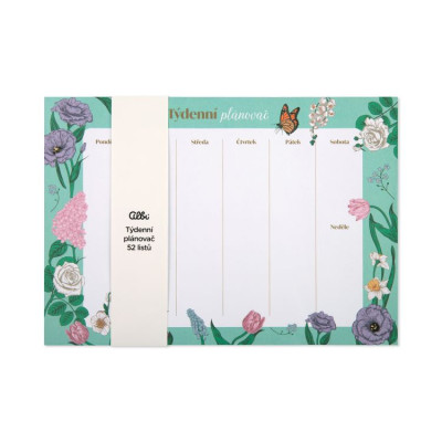 Albi Týdenní plánovač - Zelené květiny