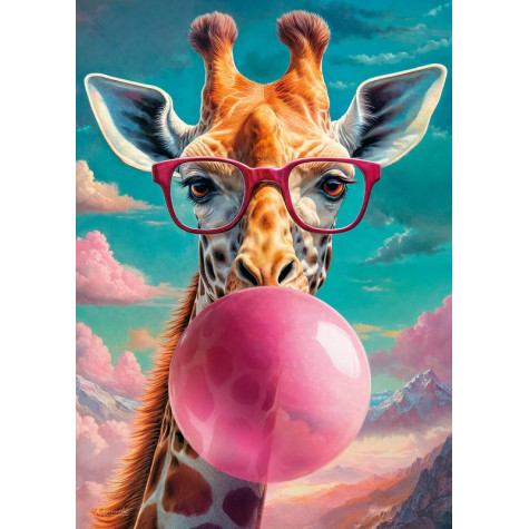 Cherry Pazzi Puzzle Klídek Žirafa se žvýkačkou 500 dílků ~ 2