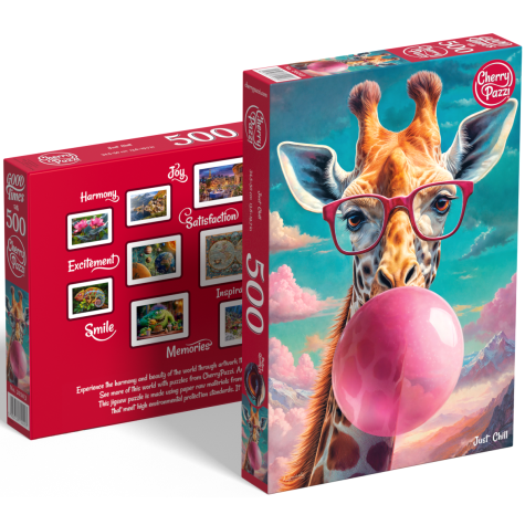Cherry Pazzi Puzzle Klídek Žirafa se žvýkačkou 500 dílků ~ 3