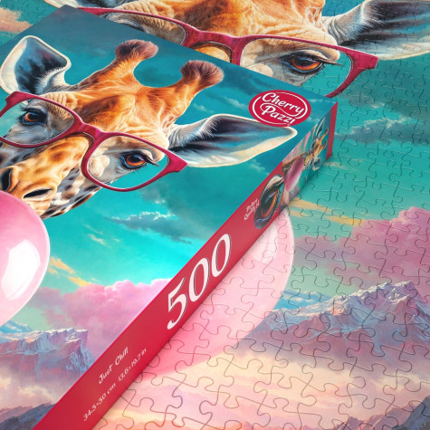 Cherry Pazzi Puzzle Klídek Žirafa se žvýkačkou 500 dílků ~ 5
