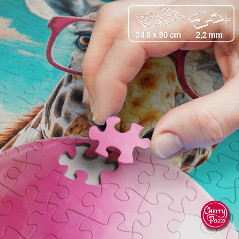 Cherry Pazzi Puzzle Klídek Žirafa se žvýkačkou 500 dílků ~ 6