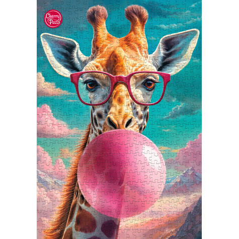 Cherry Pazzi Puzzle Klídek Žirafa se žvýkačkou 500 dílků ~ 7