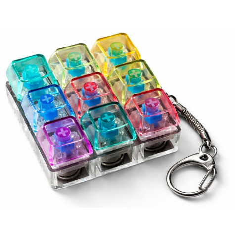 Fidget keyboard LED klávesnice 9 barevných tlačítek přívěsek na klíče ~ 2