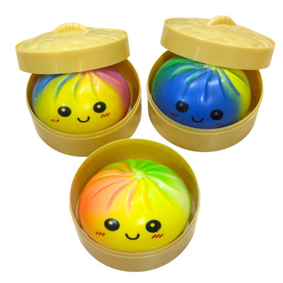 Squishy Dumpling RAINBOW duhový velký mačkací knedlíček 9 cm (Mystery box)
