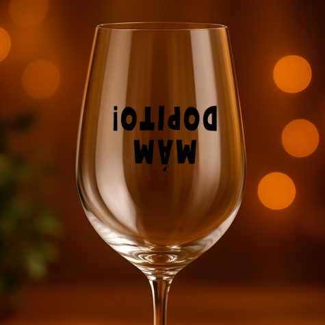 Ahome Sklenice na víno 450 ml - Mám dopito ~ 3
