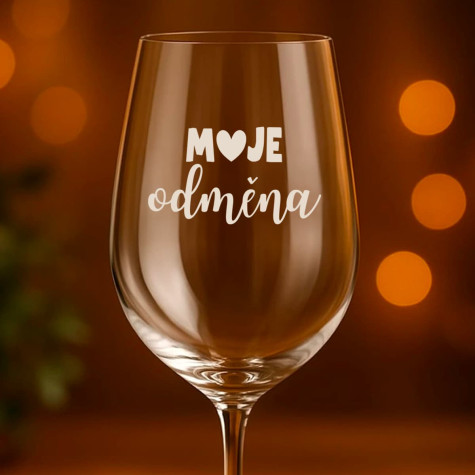 Ahome Sklenice na víno 450 ml gravír - Moje odměna ~ 1