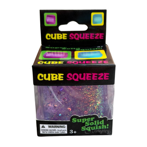 Cube Squeeze Glitter perleťová squishy mačkací kostka 5 cm ~ 1