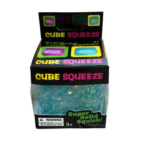 Cube Squeeze Glitter perleťová squishy mačkací kostka 5 cm ~ 1