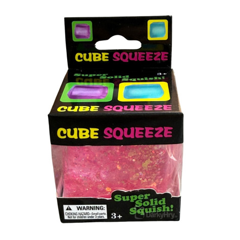 Cube Squeeze Glitter perleťová squishy mačkací kostka 5 cm ~ 1