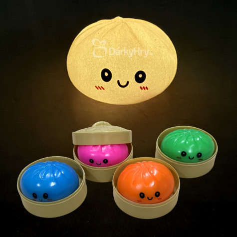 Squishy Dumpling GLOW IN DARK velký svítící mačkací knedlíček 9 cm (Mystery box) ~ 1