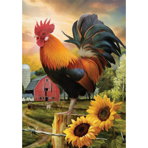 Norimpex Diamantový obrázek malování 30x40cm - Kohout na farmě ~ 1