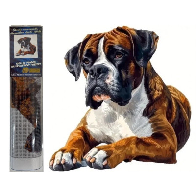 Norimpex Diamantový obrázek malování 30x40cm - Pes boxér ležící