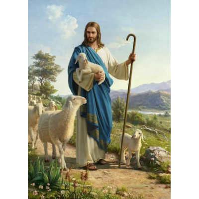 Norimpex Diamantový obrázek malování 30x40cm - Ježíš s ovečkami