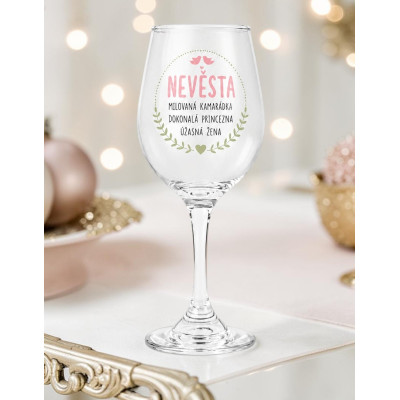 Sklenice na víno - Nevěsta