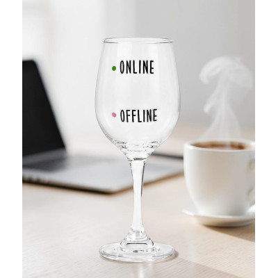 Sklenice na víno - Online/Offline