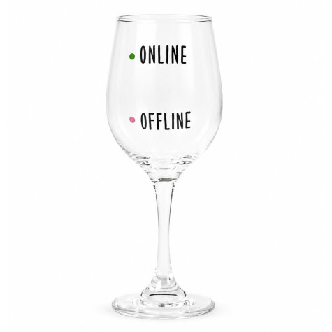 Sklenice na víno - Online/Offline ~ 2