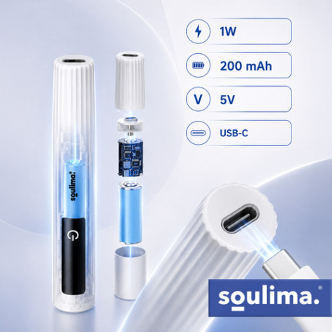 Přenosná UV LED lampa s držákem bílá Soulima 27771 ~ 3